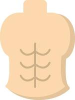 abdominales plano icono vector