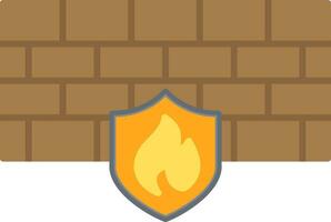 Firewall Flat Icon vector