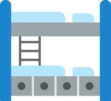 Bunk Bed Flat Icon vector