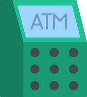 Atm Machine Flat Icon vector