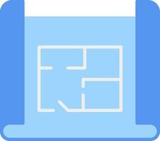 Blue Print Flat Icon vector