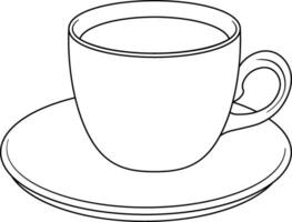 taza de café o té sin antecedentes vector