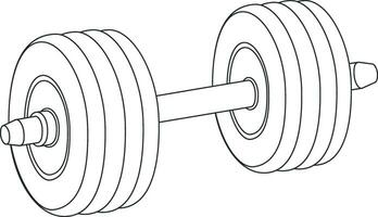 dumbbells for sports without background vector