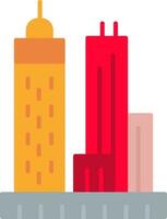 Skyscrapers Flat Icon vector