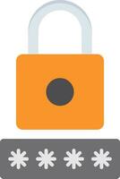 Security Pin Flat Icon vector