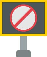 prohibido firmar plano icono vector