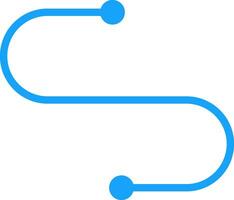 Curve Flat Icon vector