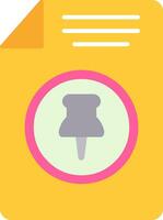 Paper Clip Flat Icon vector