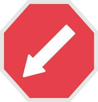 Keep Left Flat Icon vector