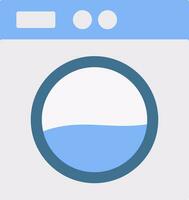 Laundry Machine Flat Icon vector