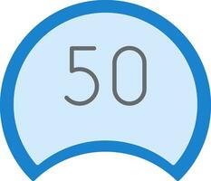 Speed Limit Flat Icon vector