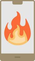 Flame Flat Icon vector