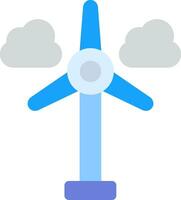 Wind Turbine Flat Icon vector
