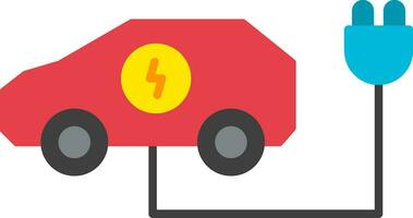 Electric Car Flat Icon vector