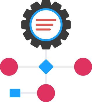 icono plano de flujo de trabajo vector