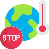 Stop Global Warming Flat Icon vector