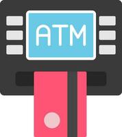 Atm Machine Flat Icon vector