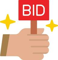 Bid Flat Icon vector