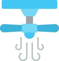 Ceiling Fan Flat Icon vector