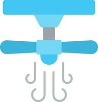 Ceiling Fan Flat Icon vector