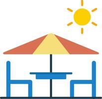 icono de terraza plana vector