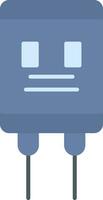 Capacitor Flat Icon vector