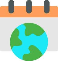 Eco calendar Flat Icon vector