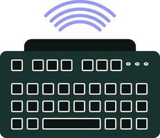 Wireless Keyboard Flat Icon vector