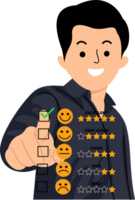 customer satisfaction give 5 stars rating feedback png