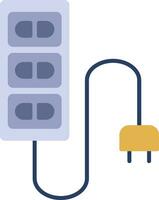 Extension Cord Flat Icon vector