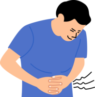 Man Suffering from stomach ache symptom png