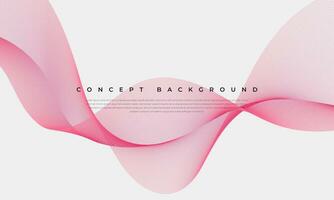 Pink Line Waves Background vector