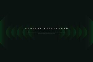 Abstract background with green lines and a black background vector