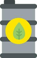 Eco Barrel Flat Icon vector