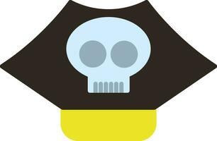 Pirate Hat Flat Icon vector