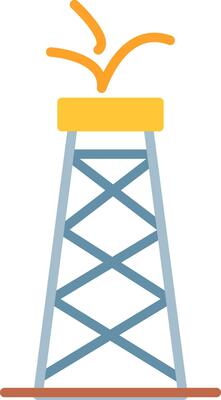 Oil Tower Flat Icon