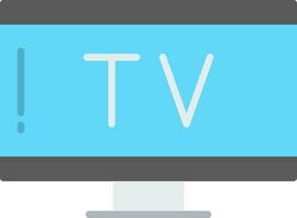 icono de tv plana vector