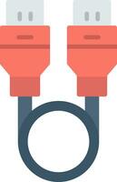 Usb Cable Flat Icon vector