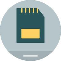 Memory Card Flat Icon vector