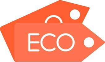 Eco Tag Flat Icon vector