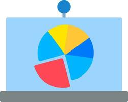 Pie Chart Flat Icon vector