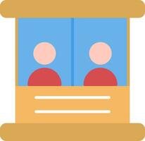 Ticket Box Flat Icon vector