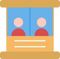 Ticket Box Flat Icon vector