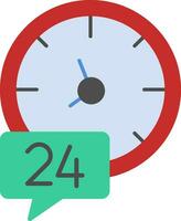 24 Hours Flat Icon vector