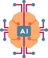 Artificial Intelligence Flat Icon vector