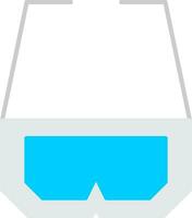 3d Glasses Flat Icon vector