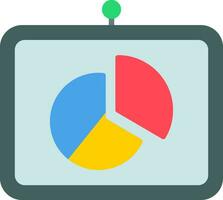 Pie Chart Flat Icon vector