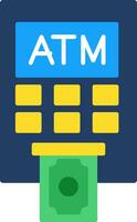 Atm Machine Flat Icon vector