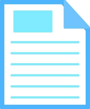 icono plano del documento vector