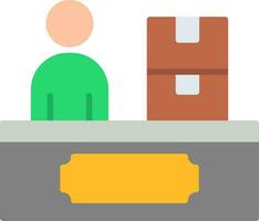 Checkin Flat Icon vector